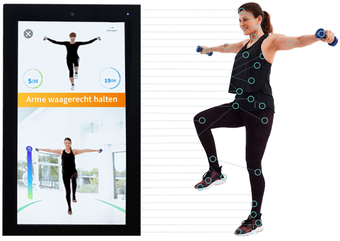 Pixformance-Live-Feedback-Digitales-Trainingsgeraet-Bewegungsanalyse-Korrektur-Hinweis Pixformance Station Live-Feedback