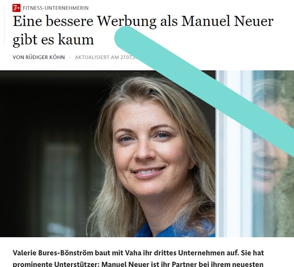 Cover des Artikels der FAZ mit Valerie Bures-Bönström